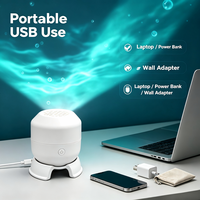 Proyector de Ondas Oceánicas Giratorio 360°, Lámpara Nocturna USB con Forma de Medusa para Dormitorio de Bebés y Niños Pequeños, Material ABS, para Navidad y Fiestas