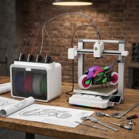 Imprimante 3D intelligente à double extrudeur haute vitesse 500 mm/s FDM PLA pour usage en laboratoire, garantie 1 an pour le prototypage industriel