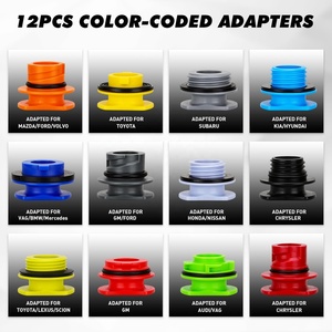 Kit de 20 entonnoirs en plastique vert/noir/transparent pour huile moteur, 12 adaptateurs, tuyau de siphon, raccord coudé, filtre à flèche, magnétique - Product Image 2