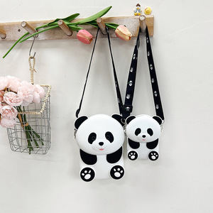 Cute Kids Mini <strong>Panda</strong> Silicone Waterproof Coin Purse Make up Food Storage <strong>Bag</strong> Children Cartoon Crossbody Shoulder <strong>Bag</strong> - Product Image 2