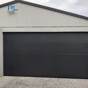 9x8 bagian warna hitam aluminium pintu garasi Sandwich Sectional Fire Rated Sectional pintu garasi