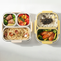Boîte à lunch scolaire pour enfants, 850 ml, 2 compartiments, en acier inoxydable 304, sans BPA, amovible, personnalisable avec logo OEM, compatible lave-vaisselle
