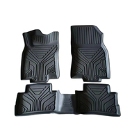 Karpet Mobil Kulit PVC 3D Mewah KADDEN Grosir, Tahan Air, Awet, Custom untuk SUZUKI Swift 2012-2015 Warna Hitam