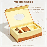 Boîte cadeau personnalisée en papier avec fenêtre pour emballage de café, de collations et d'aliments