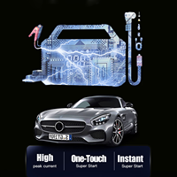 Boîte de démarrage portable 12V avec compresseur d'air, gonfleur de pneus, booster de batterie, alimentation de secours pour véhicules