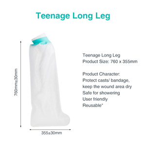 Protège-plâtre imperméable pour adolescents à jambe longue – Protection pour la douche et le bain des plaies - Product Image 1