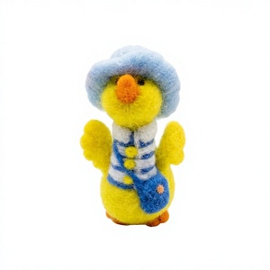 Sac à main en feutre artisanal, écologique, en forme de petit canard bleu, style dessin animé, pour décoration intérieure de Noël - Product Image 2