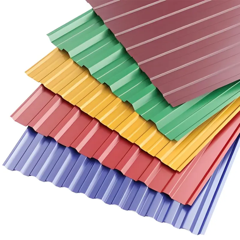 Carton ondulé coloré 0.2mm-1.0mm Toiture avec panneaux ondulés Tablier de construction