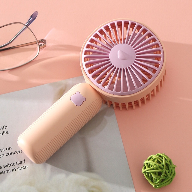 Summer Cartoon Portable USB Charging Hand-held Small Fan Student Children Desktop Multi-color Optional Hand-held Small Fan