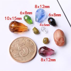 4/6/8/10mm giọt nước hạt lỏng Tinh thể thủy tinh thạch với lỗ thẳng cho hàng thủ công và làm đồ trang sức - Product Image 3