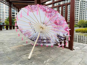 Mariage bambou Parasol japonais parapluie huile papier blanc voyage extérieur Super marchés toutes saisons artisanat fait à la main chinois - Product Image 2