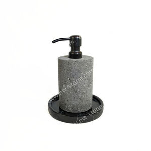 <span class=keywords><strong>Dispensador</strong></span> <span class=keywords><strong>de</strong></span> bomba redondo moderno <span class=keywords><strong>de</strong></span> mármol volcánico gris duradero ecológico NANWEI para uso en cocina o baño - Product Image 1