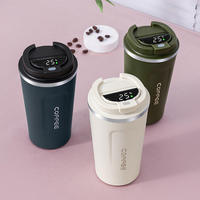 Taza Térmica Inteligente de Acero Inoxidable de Doble Pared con Control de Temperatura, Pantalla LED, Aislamiento Térmico de 6-12 Horas, Agua Hirviendo