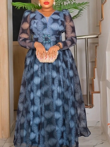 <span class=keywords><strong>Vestiti</strong></span> africani per le donne 2024 sera abito lungo da sera abbigliamento africano elegante turchia musulmano stampa Maxi abito - Product Image 2