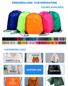 Bolsa de Regalo Ecológica de Poliéster con Logotipo, Bolsa Deportiva Reutilizable con Cordón, Bolsas de Compras con Estampado, Proveedor Chino - Product Image 6