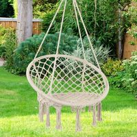 Chaise hamac balançoire Max 330 Lbs chaise suspendue coton corde hamac chaise balançoire pour une utilisation intérieure et extérieure