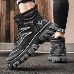 Botas para Hombre, Nuevas Botas de Trabajo Casuales con Aumento de Altura, Cierre de Botones, para Senderismo y Deportes al Aire Libre, Invierno 2025 - Product Image 2