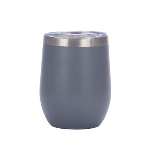 Verre à vin isotherme à double paroi en acier inoxydable, cadeau de remerciement, option logo personnalisé ASM09 - Product Image 3