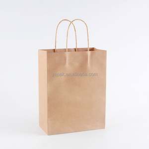Bolsa de Compras de Papel Kraft Ecológica, Reciclable, con Asa Larga, Biodegradable, de Grado Alimenticio, con Certificación ISO9001, para Promoción - Product Image 2