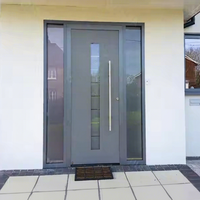 Porte d'entrée pivotante antivol de sécurité extérieure WANJIA, nouveau style, avec surface finie, pour villas de luxe modernes