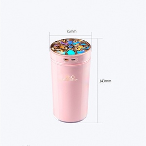 เครื่องเพิ่มความชื้นในรถยนต์แบบพกพา USB ขนาดเล็ก เงียบ ไร้เสียงรบกวน พร้อมไฟกลางคืนหลากสีสัน รูปทรงถ้วย  สำหรับอโรมาเธอราพี - Product Image 6