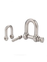 Manille en D robuste en acier inoxydable de qualité marine avec goupille à vis, manille de levage pour chaîne de gréage de bateau