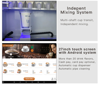 Distributeur automatique de boissons protéinées et de café GS, kiosque robotisé avec écran tactile de 27 pouces, options de paiement multiples, basé sur le cloud