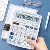 Calculatrice de bureau CTFREE à 14 chiffres, en plastique, avec clavier PC, alimentation solaire/piles, haute qualité, personnalisable, grands chiffres, calendrier