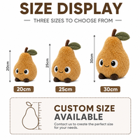 Peluche Poire Personnalisée en Coton PP Ultra Doux, Vente Directe Usine, Anti-Stress, Anniversaire, OEM/ODM pour Marques à Marque Blanche