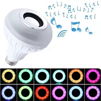 Haut-parleur sans fil télécommandé Tsinye, musique, éclairage multicolore, lampe d'ambiance RGB colorée, ampoule musicale LED