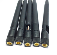 Antena RF WiFi Inalámbrica de 2.4 GHz 2400 MHz 3 dBi 5 dBi, Conector RP SMA Macho, Color Negro