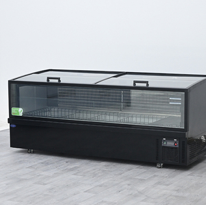 <span class=keywords><strong>Congelador</strong></span> comercial tipo isla con puertas correderas frontales de bajo consumo para alimentos congelados, con ventana pequeña, tipo arcón profundo, para tiendas y fábricas. - Product Image 4