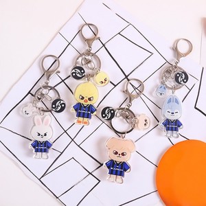 Llavero de Plástico con Dibujos Animados de KPOP <span class=keywords><strong>Stray</strong></span> Kids SKZ, Llavero Acrílico con Foto Digital Impresa con Protección UV, Tipo de Metal de Acero Inoxidable para Llaves - Product Image 2
