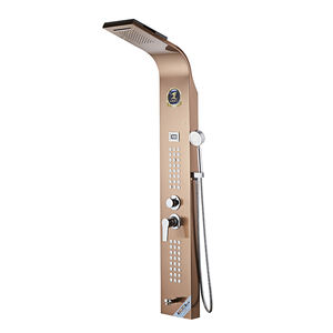 Suministros de baño de masaje de acero inoxidable, spa con sistema de luz led, <span class=keywords><strong>ducha</strong></span> eléctrica, panel de <span class=keywords><strong>torre</strong></span> de <span class=keywords><strong>ducha</strong></span>, envío directo - Product Image 1