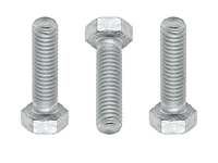 Baut Hexagonal Baja Karbon Galvanis Celup Panas M10x35 Grade 8.8, Pengikat Tugas Berat untuk Perakitan Peralatan Industri