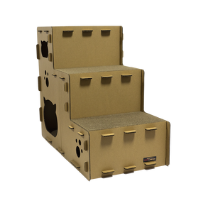 Venda Direta da fábrica Três Pisos de Escadas Montar Cartão Casa Ondulada <span class=keywords><strong>DIY</strong></span> <span class=keywords><strong>Cat</strong></span> <span class=keywords><strong>Scratcher</strong></span> para <span class=keywords><strong>Cat</strong></span> Coçar - Product Image 5