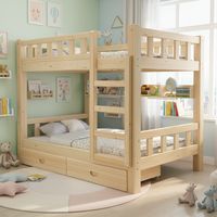 [En gros] Lit superposé moderne en pin massif avec escalier de rangement - Certifié EUDR et CE pour projets de dortoirs scolaires