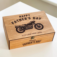 Boîte de rangement en bois de noyer gravée sur mesure « CHoses de PAPA » Étui à souvenirs personnalisé pour outils, gadgets, essentiels masculins, cadeau