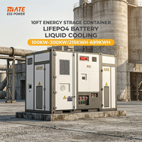 Sistema de Almacenamiento de Energía para Plantas de Cemento MATE, Contenedor de 10 pies, 100kW 215kWh 300kW 699kWh, Sistema de Baterías BESS LiFePO4 con Refrigeración Líquida