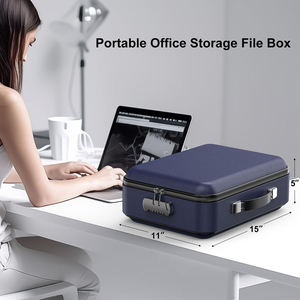 Matériau résistant au feu Stockage de sécurité Sac à fermeture éclair Ignifuge Cash Passeport Stockage légal Argent Ignifuge Document Sac avec serrure - Product Image 3