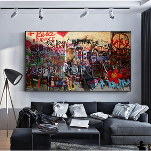 Moderne Street <span class=keywords><strong>Art</strong></span> Imprimés Abstrait Graffiti Toile Photos abstraites peinture à l'huile pop <span class=keywords><strong>art</strong></span> mural - Product Image 4