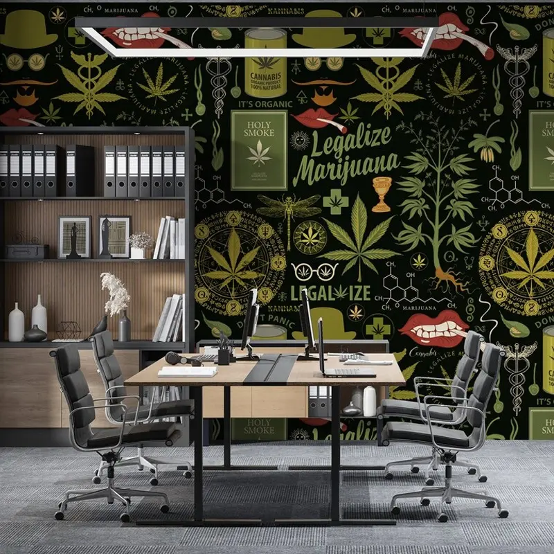 Vanilla tobacco leaves can be peeled off and pasted with wallpaper and murals