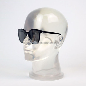 Fashion <strong>Style</strong> Best Quality Transparent <strong>Head</strong> Mannequin Clear Model <strong>Heads</strong> for Sunglasses Hat Display - Product Image 2