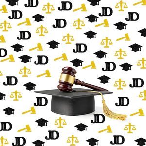 Confettis de remise de diplôme pour avocats, paillettes noires et or, baguette de juge, confettis en papier pour la remise du diplôme JD, décoration de fête de remise de diplôme de l'école de droit - Product Image 4