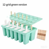 Moule à sucettes glacées en silicone de qualité alimentaire avec couvercles, sans BPA, pour desserts glacés, facile à démouler, moule à sucettes glacées en silicone flexible