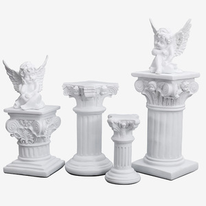Regalo creativo europeo, decoración de boda, hogar, Retro, pilares romanos, escultura de Ángel hecha de resina con Hada, pirámide, música, amor - Product Image 1