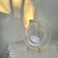 Premium 13 pouces Party Banquet Transparent en plastique clair or jante vague cannelée chargeur plaque pour mariage dîner réception