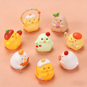 Moo-Cat Squad Jouet de véhicule en caoutchouc souple avec sons apaisants pour enfants - Mignon petit poussin - Product Image 1