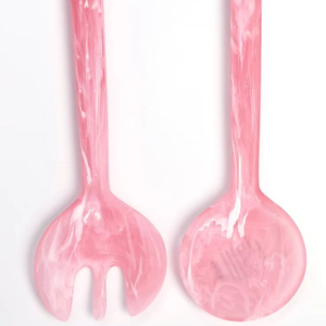 Cuchara para servir ensalada de resina, juego de cubiertos de resina coloridos hechos a mano con brillo, ideal para cenas festivas y como regalo. - Product Image 1