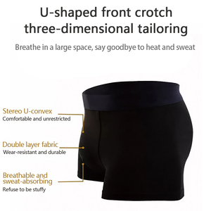 <strong>Men's</strong> Mid-Rise Disposable Breathable Anti-Bacterial Eco-Friendly Cotton Knitted Boxer <strong>Briefs</strong> With Logo On Waist - Product Image 4